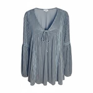 POL Velvet Tie-Front Blouse Size M Boho Romantic Soft Velvet Top